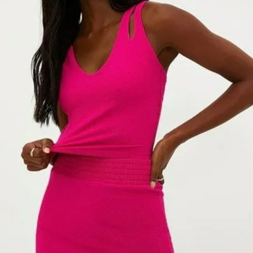 Beach Riot Evelina Barbie Top Fuchsia V Neck Size Large